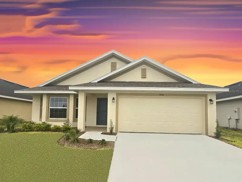Front exterior of a new home in Harmony Central, St. Cloud, FL, highlighting curb appeal (Image 1). Front exterior of a new home in Harmony Central, St. Cloud, FL, highlighting curb appeal (Image 1).