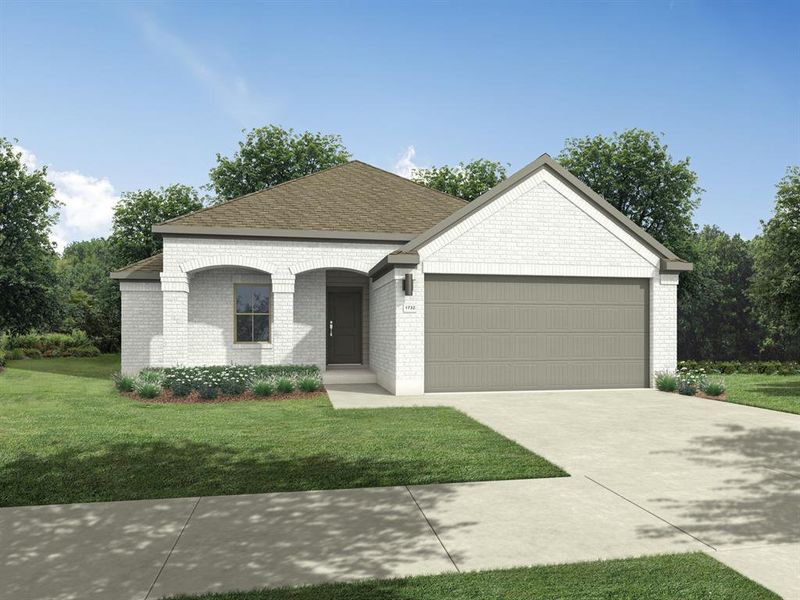 Front exterior of a new home in Windmore, Princeton, TX, highlighting curb appeal (Image 1). Front exterior of a new home in Windmore, Princeton, TX, highlighting curb appeal (Image 1).