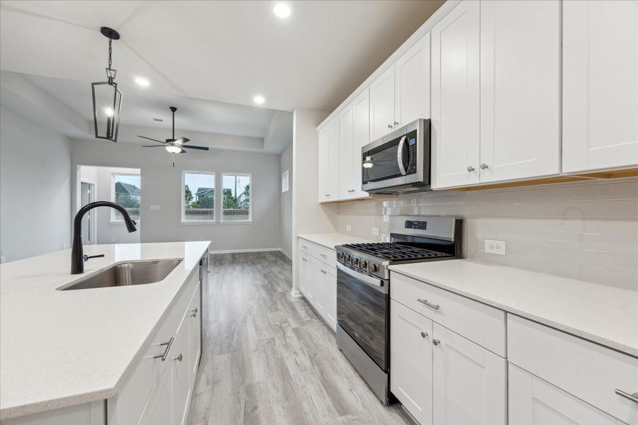 Furnished interior view inside a new home in Elyson, Katy (Image 7).