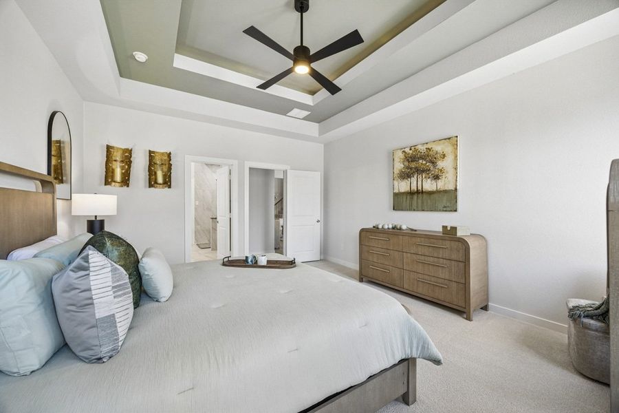 Furnished interior view inside a new home in Mercer Meadows, Royse City (Image 17).