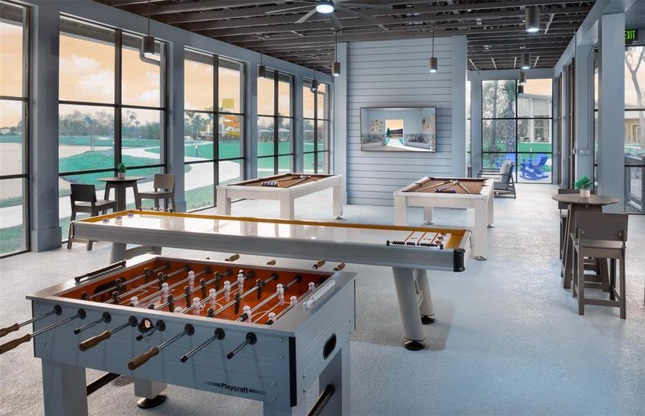 Screened in Game Room