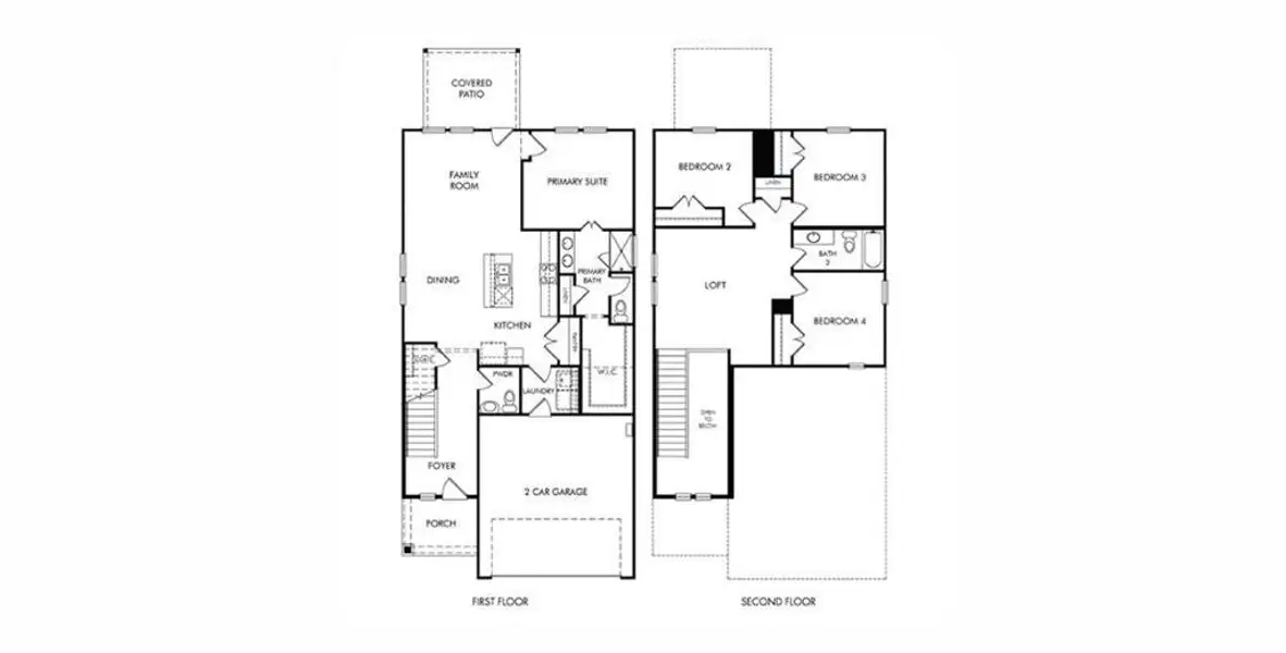 2D floor plan layout of this home in Eastridge - Spring Series, McKinney, TX (Image 2). 2D floor plan layout of this home in Eastridge - Spring Series, McKinney, TX (Image 2).