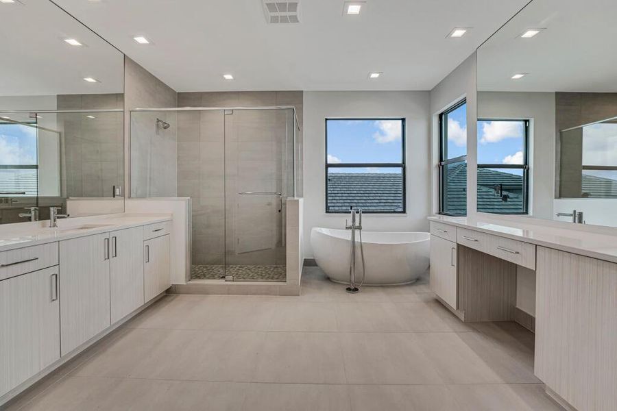 Furnished interior view inside a new home in Apex at Avenir, Palm Beach Gardens (Image 49).