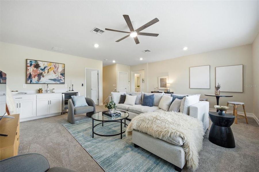 Furnished interior view inside a new home in Pearl Estates, Lutz (Image 42).