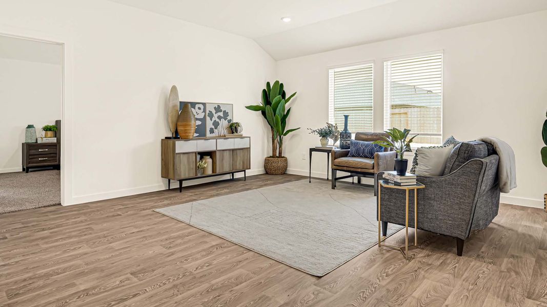 Furnished interior view inside a new home in Evergreen, Rosenberg (Image 15). Furnished interior view inside a new home in Evergreen, Rosenberg (Image 15).