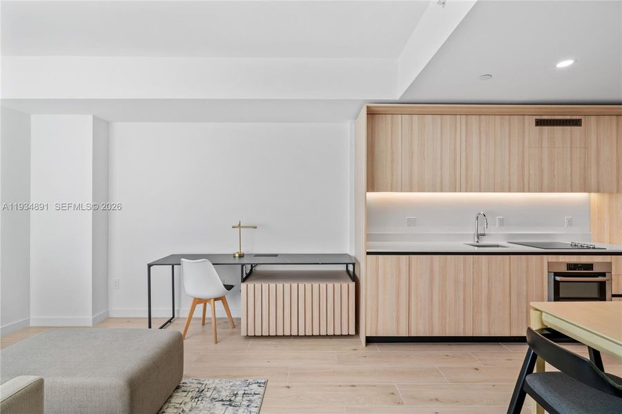 Furnished interior view inside a new home in , Miami (Image 1). Furnished interior view inside a new home in , Miami (Image 1).