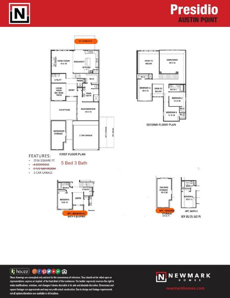 2D floor plan layout of this home in Austin Point, Richmond, TX (Image 3).