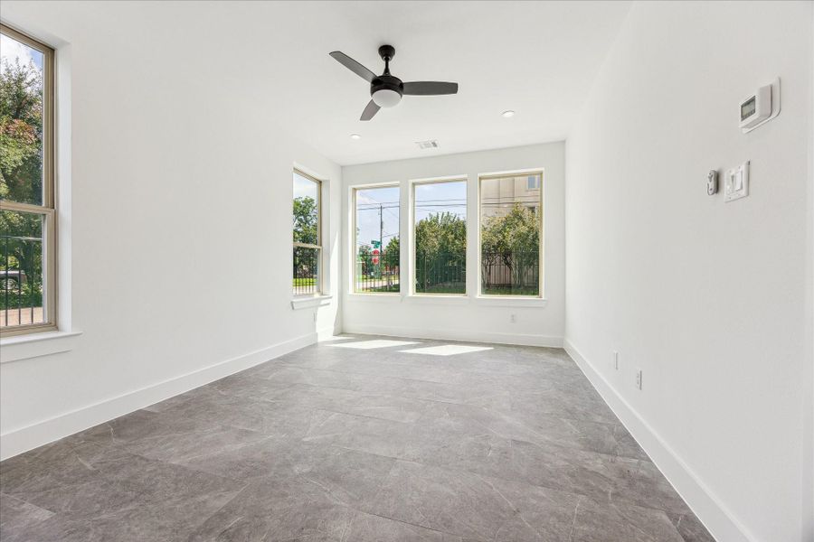 First Floor Bedroom * On the Corner * Porcelain Tile Floors. First Floor Bedroom * On the Corner * Porcelain Tile Floors.