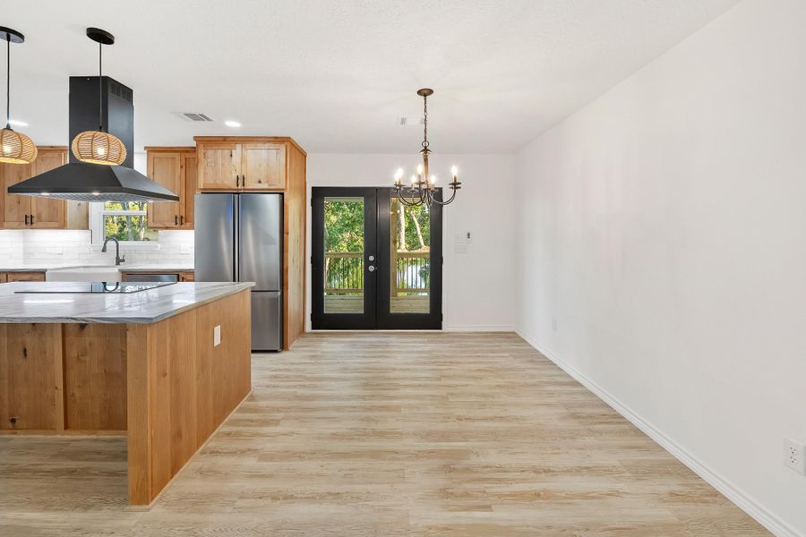 Furnished interior view inside a new home in , Point Blank (Image 8).