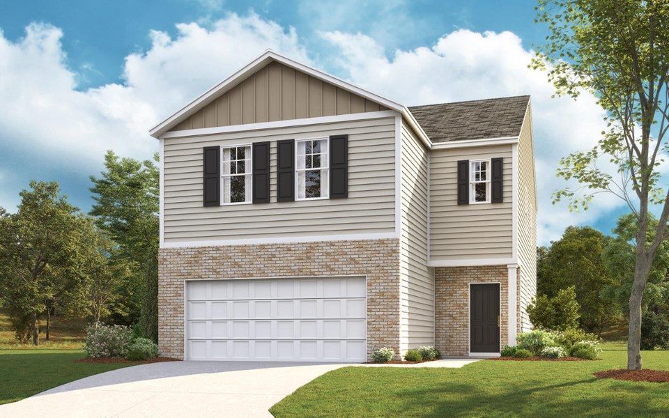 Representative exterior photo of a completed home built from the Elston by D.R. Horton in Johnson Farms, Greeneville, TN (Image 20).