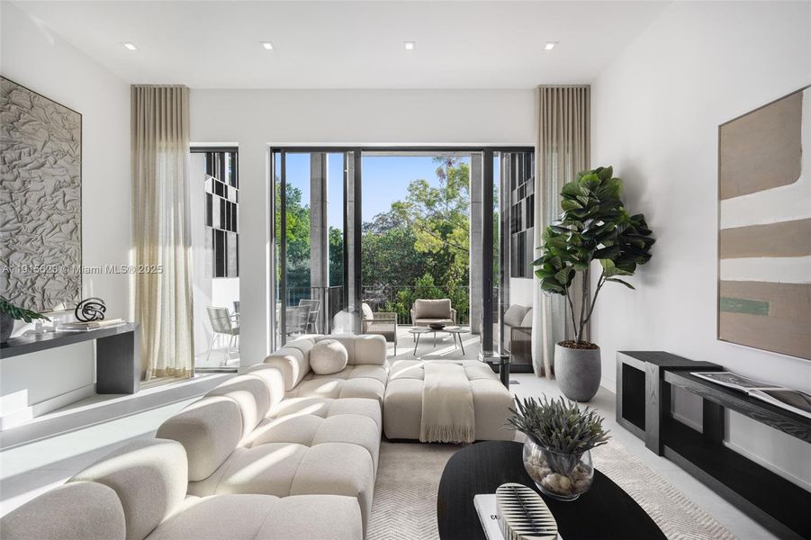 Furnished interior view inside a new home in , Miami (Image 26).