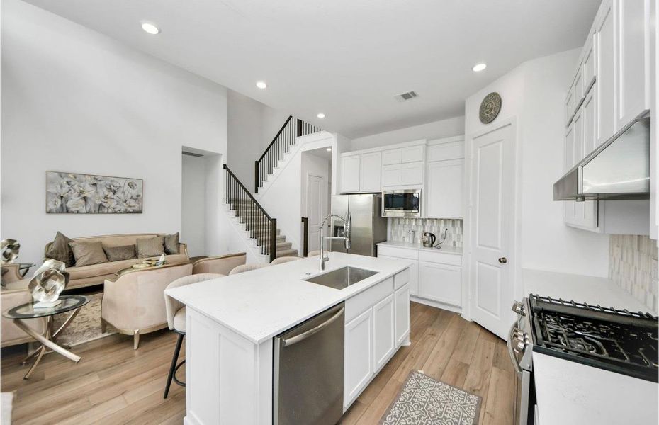 Furnished interior view inside a new home in Cross Creek West: Richmond Collection, Fulshear (Image 17).