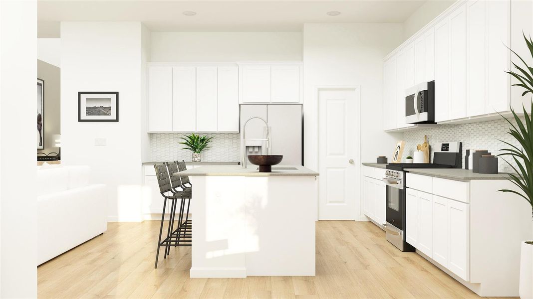 Furnished interior view inside a new home in Samara, League City (Image 23).