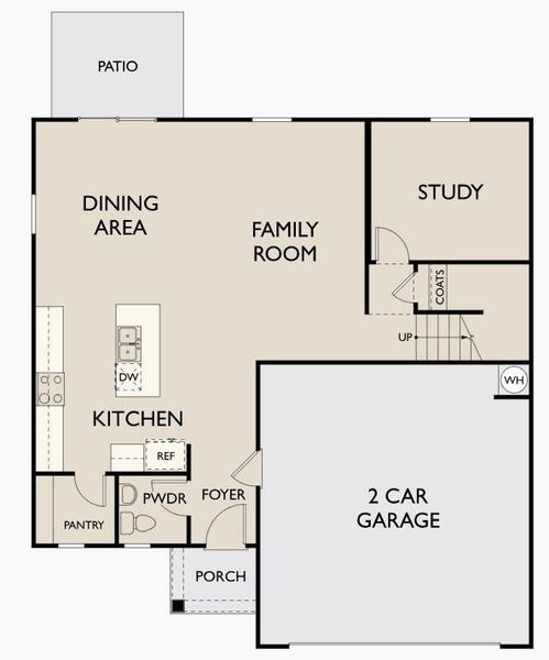 2D floor plan layout of this home in Silverton, Dacula, GA (Image 3).
