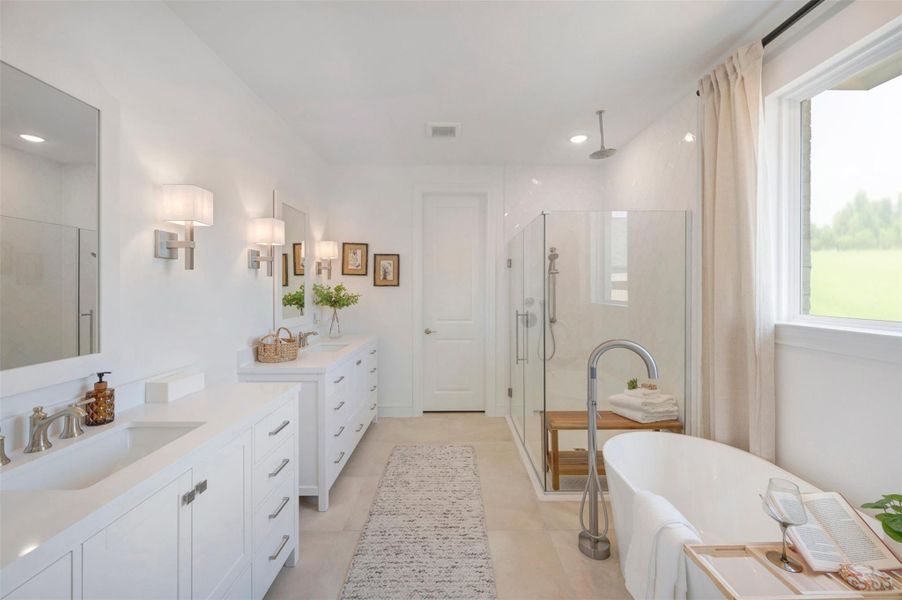 Spa-like primary bath (*Photo not of actual home and used for illustration purposes only.)