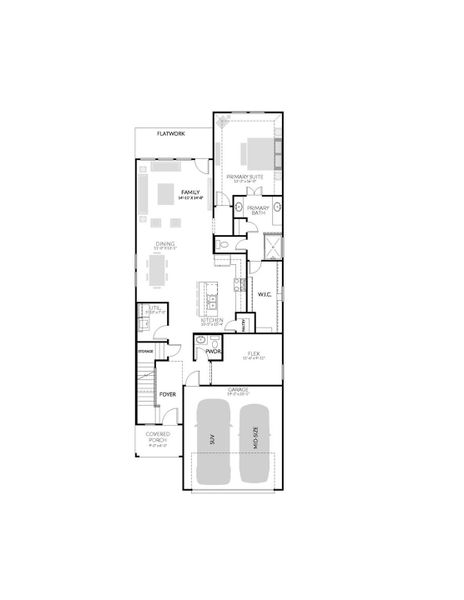 2D floor plan layout of this home in Trinity Ranch, Elgin, TX (Image 6). 2D floor plan layout of this home in Trinity Ranch, Elgin, TX (Image 6).