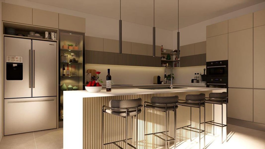 Furnished interior view inside a new home in , Fort Lauderdale (Image 8).