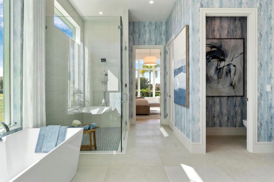 Furnished interior view inside a new home in , Port St. Lucie (Image 38).