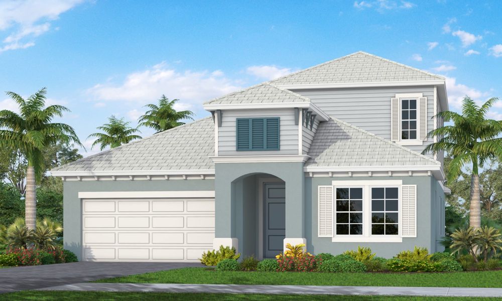 Representative exterior photo of a completed home built from the Laurel by Neal Communities in Grand Palm, Venice, FL (Image 2). Representative exterior photo of a completed home built from the Laurel by Neal Communities in Grand Palm, Venice, FL (Image 2).