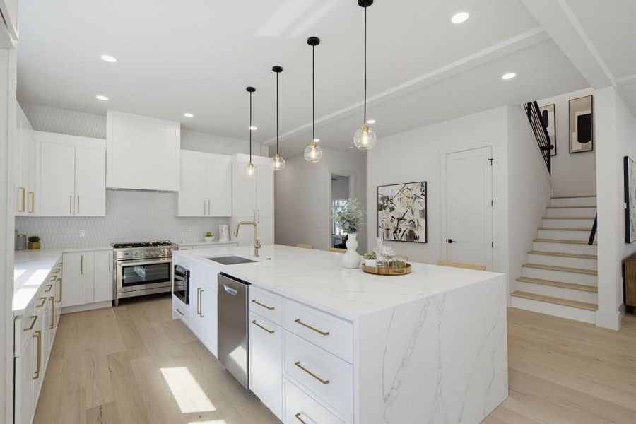 Furnished interior view inside a new home in , Atlanta (Image 13).