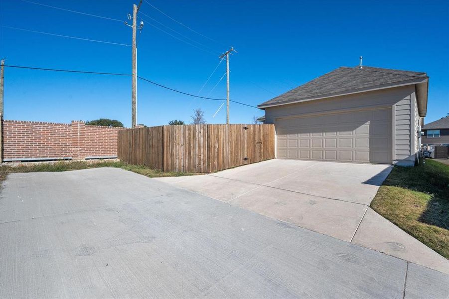 Garage with central AC unit