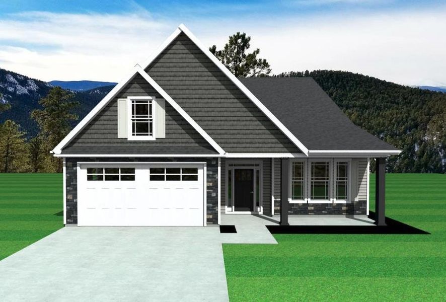 Front exterior of a new home in Weston, Campobello, SC, highlighting curb appeal (Image 2).
