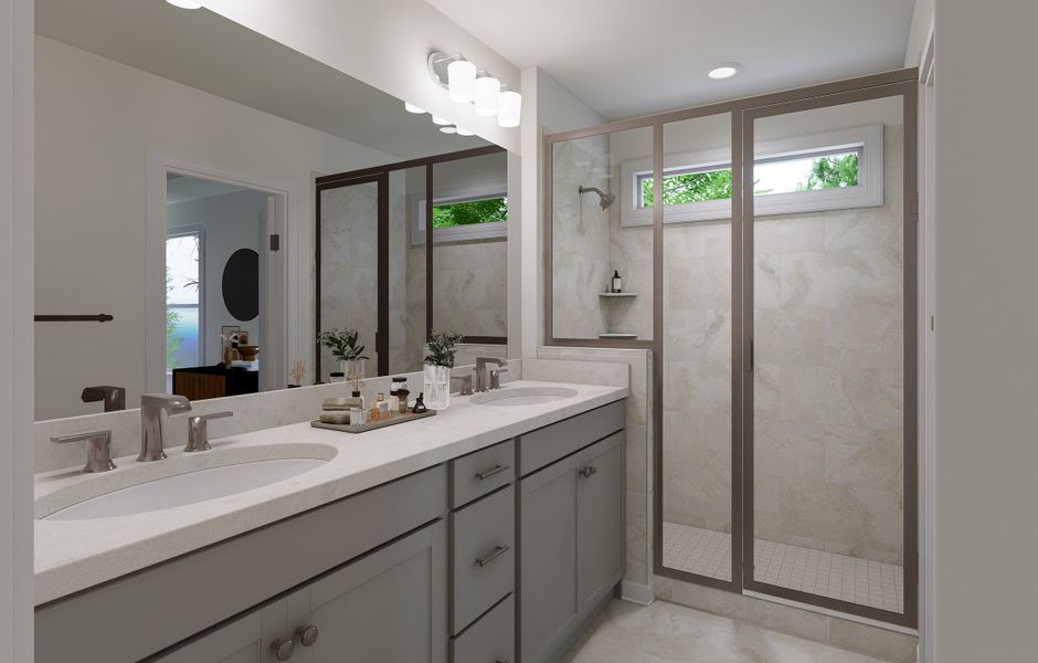 Furnished interior view inside a new home in Silverstone, Knightdale (Image 14).