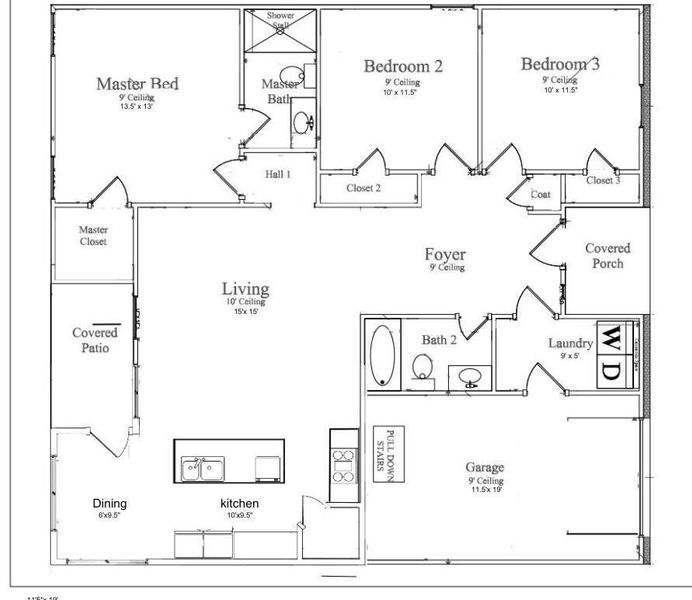 2D floor plan layout of this home in , Montgomery, TX (Image 3).