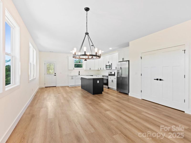 Plenty of space for a dining room table here.