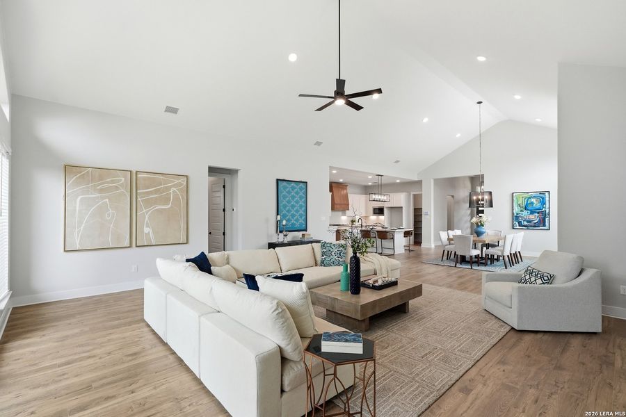 Furnished interior view inside a new home in Potranco Oaks, Castroville (Image 42).