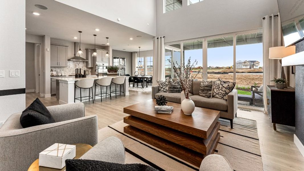 Furnished interior view inside a new home in The Aurora Highlands, Aurora (Image 12). Furnished interior view inside a new home in The Aurora Highlands, Aurora (Image 12).