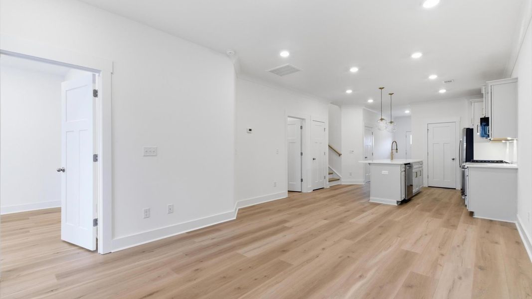 Highly functional family room with established charm and current styling in a reputable community