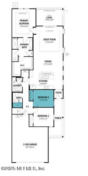 2D floor plan layout of this home in RiverTown - WaterSong, St. Johns, FL (Image 3). 2D floor plan layout of this home in RiverTown - WaterSong, St. Johns, FL (Image 3).