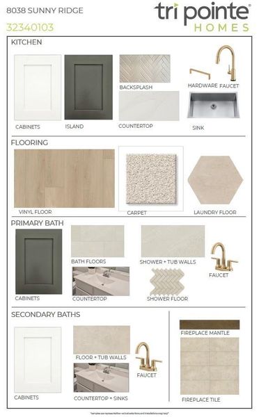 Sample of building materials used in homes in Pecan Ridge, Fulshear (Image 9).