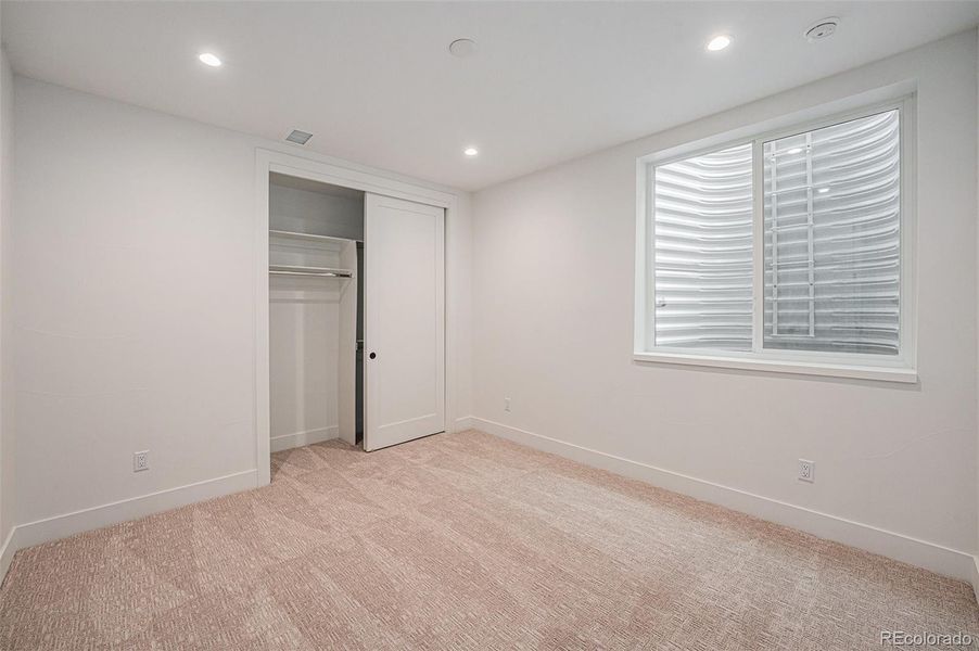 4th conforming bedroom in the basement