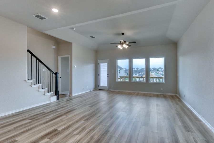 Representative unfurnished interior of a home built from the Yaupon by Ashton Woods in Arcadia Ridge, San Antonio (Image 8). Representative unfurnished interior of a home built from the Yaupon by Ashton Woods in Arcadia Ridge, San Antonio (Image 8).