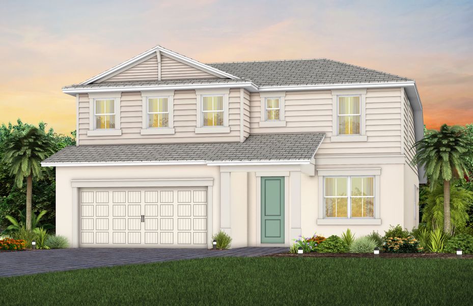 Representative exterior photo of a completed home built from the Burbank by Pulte Homes in SeaFlower, Bradenton, FL (Image 2). Representative exterior photo of a completed home built from the Burbank by Pulte Homes in SeaFlower, Bradenton, FL (Image 2).