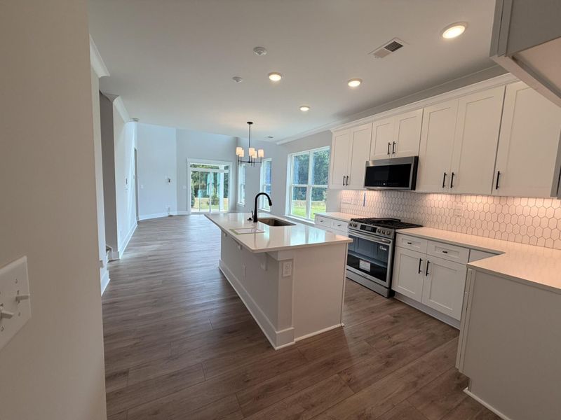 Furnished interior view inside a new home in Blythe Mill Townhomes, Waxhaw (Image 6).