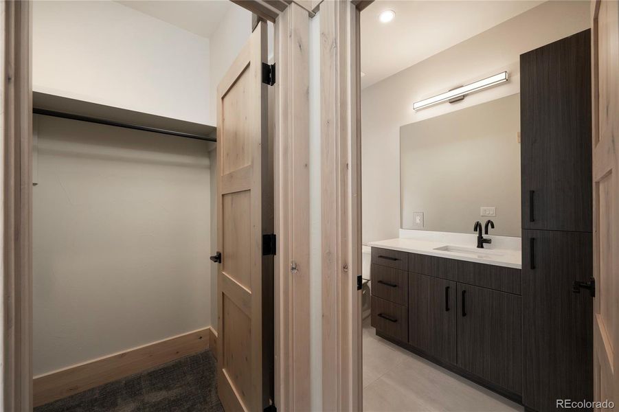 Upper bedroom #3 closet and bathroom