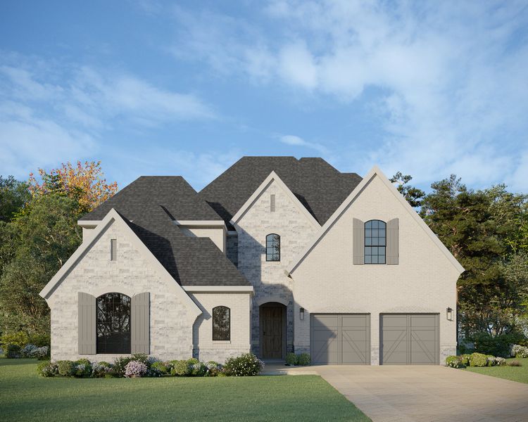 Plan 609 Elevation C with Stone