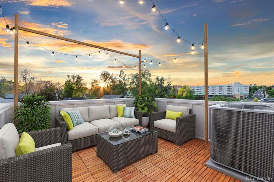 Furnished interior view inside a new home in , Denver (Image 34).