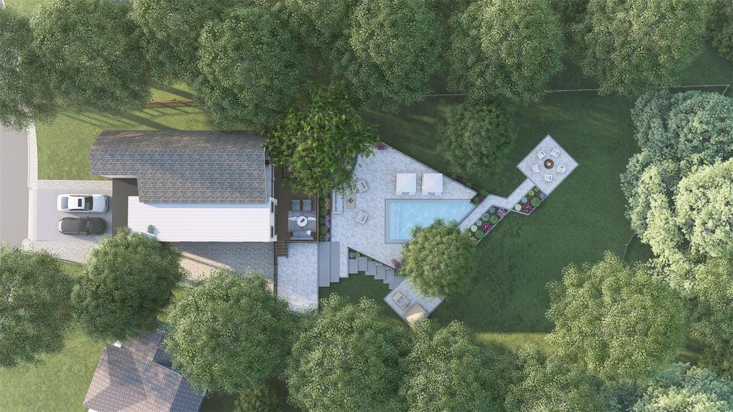 *Virtual rendering of the potential of the backyard *Virtual rendering of the potential of the backyard