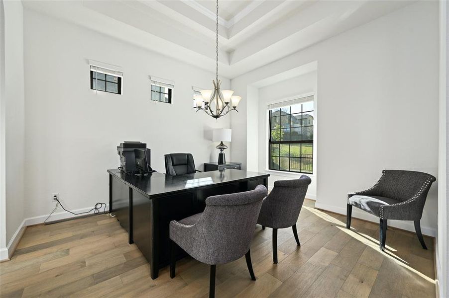 Formal dining room (was being used by builder sales rep)