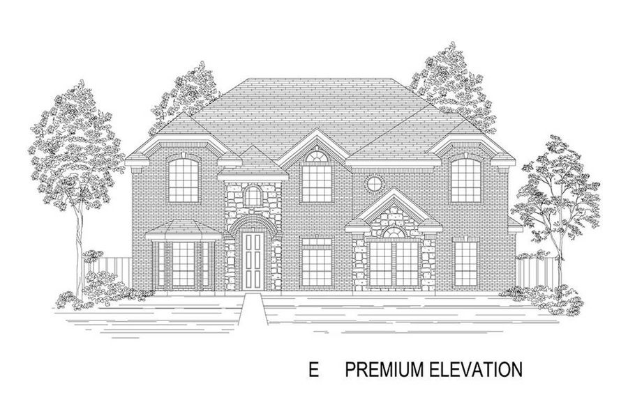 Representative rendering of the exterior for the Hillcrest 2FS (w/Media) by First Texas Homes (Image 10).