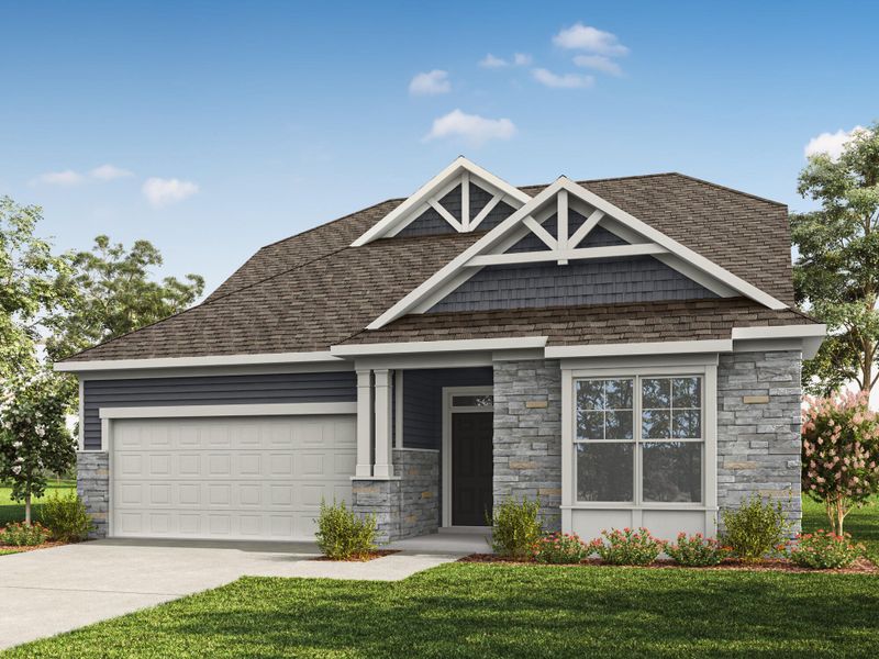 Representative exterior photo of a completed home built from the Wescott by Eastwood Homes in Ford Meadows, Garner, NC (Image 6).