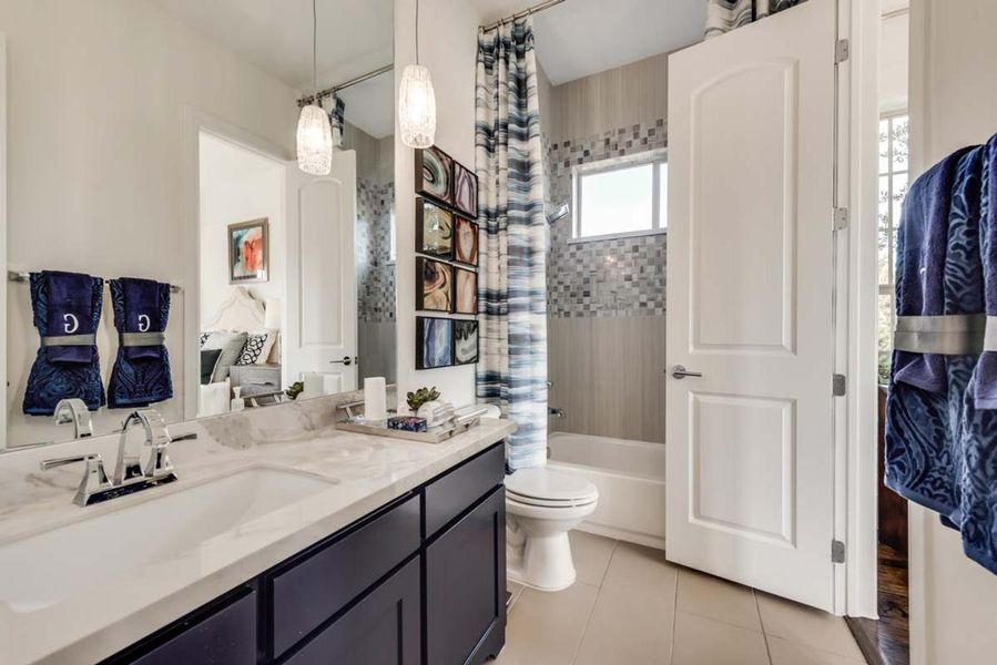 Furnished interior in a model home at Park Place in Prosper (Image 23).