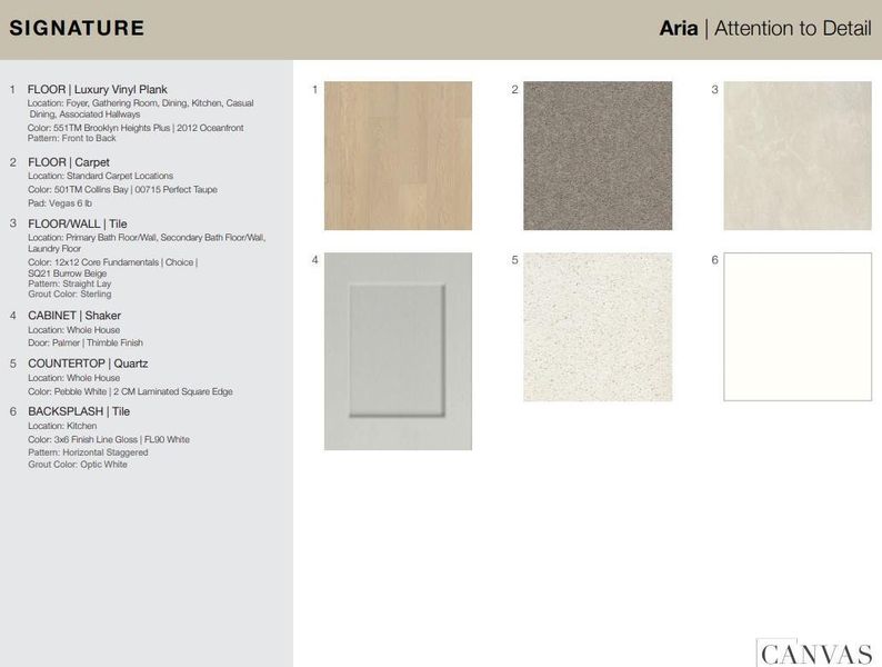 1118 Buffalo Run design selections. Home is currently under construction and selections are subject to change.