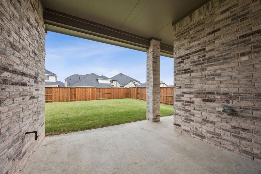 Exterior details and patio area of a home in , Prosper (Image 25). Exterior details and patio area of a home in , Prosper (Image 25).