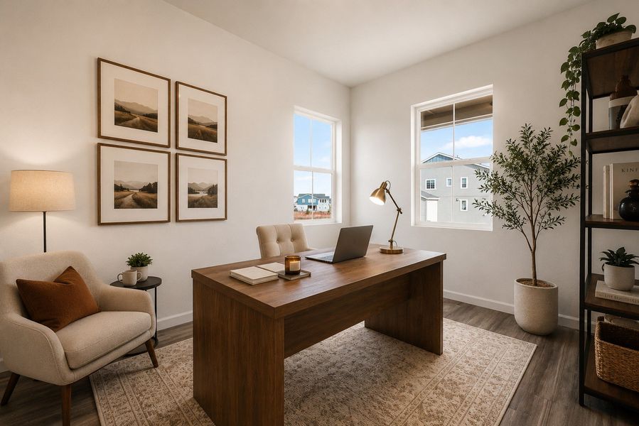 Furnished interior view inside a new home in The Town Collection at Independence, Elizabeth (Image 5).