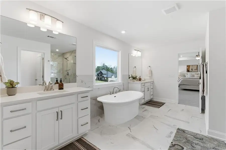 Furnished interior view inside a new home in The Estates at Hurricane Pointe, Douglasville (Image 32).
